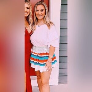 Surf Gypsy Multicolor Ruffle Skirt